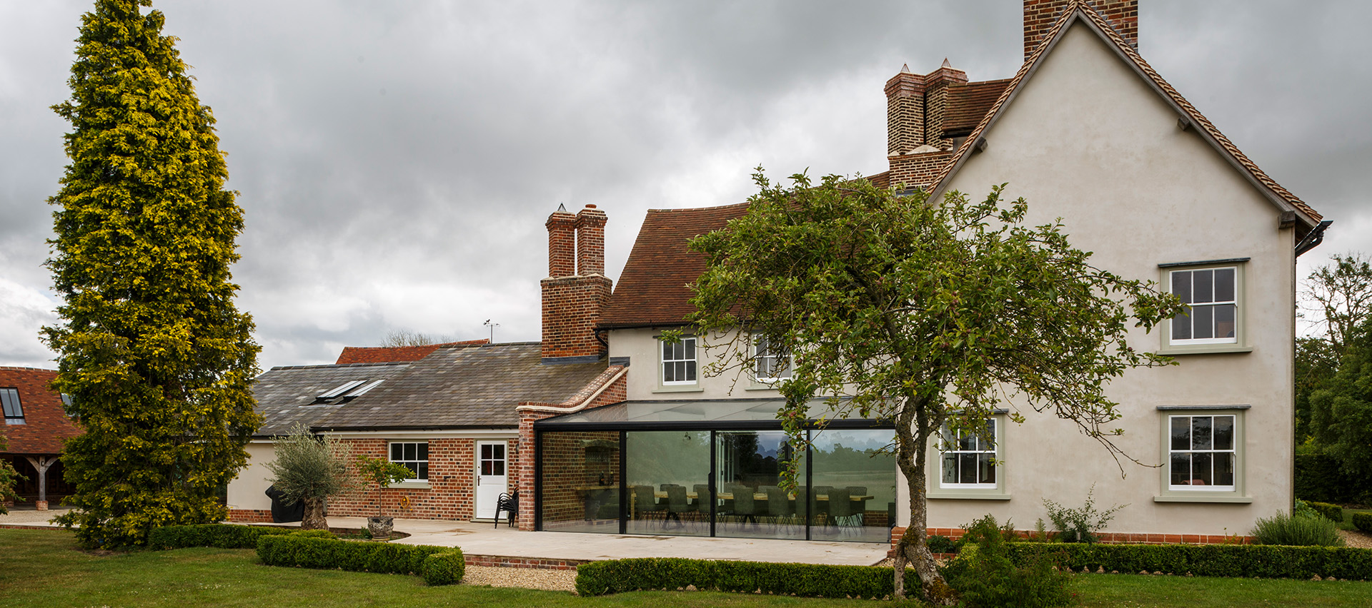 Fully Glazed Contemporary Extension to Hall House